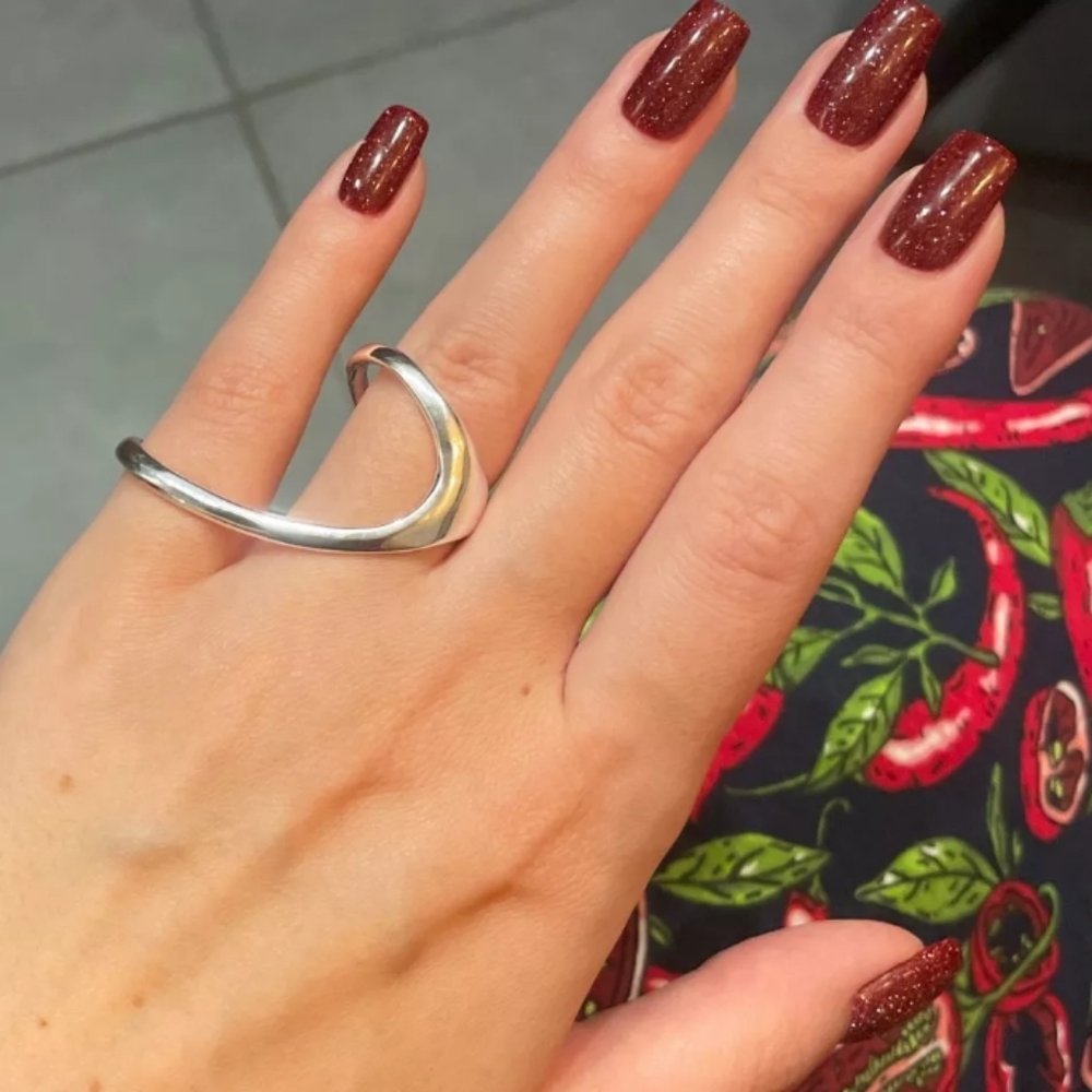 Irregular Sterling Silver Ring - Picture 12 of 16